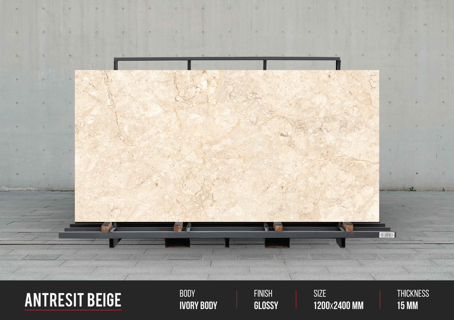 Antresit Beige (15mm) Large Format Ceramic Slab