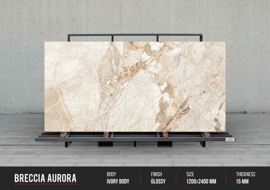 Breccia Aurora (15mm) Large Format Ceramic Slab