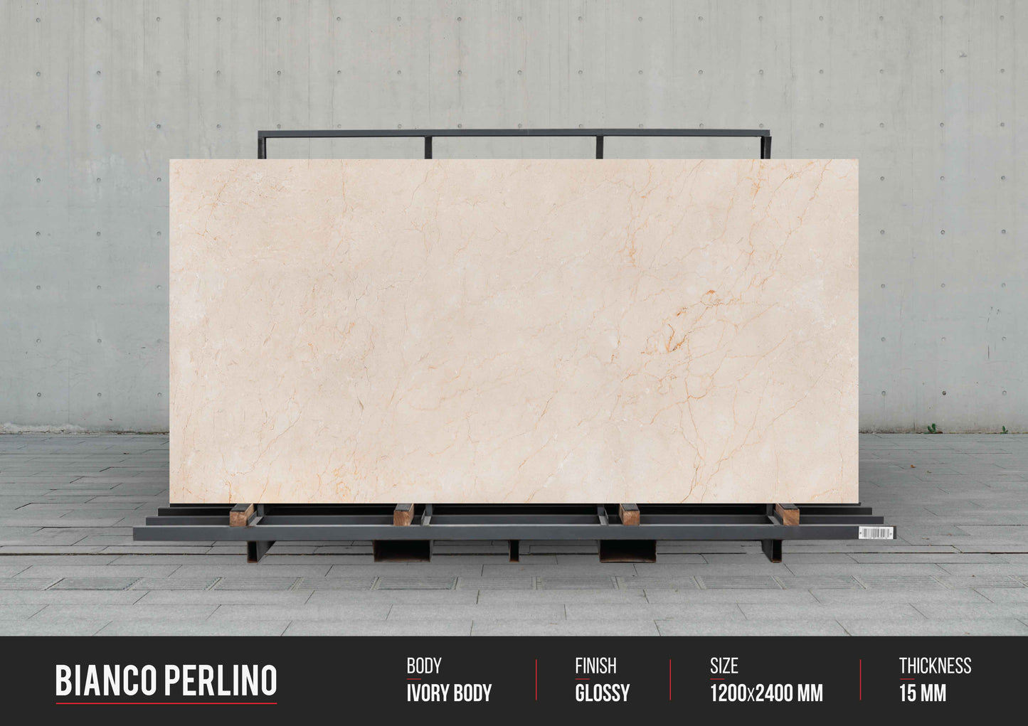 Bianco Perlino (15mm) Large Format Ceramic Slab