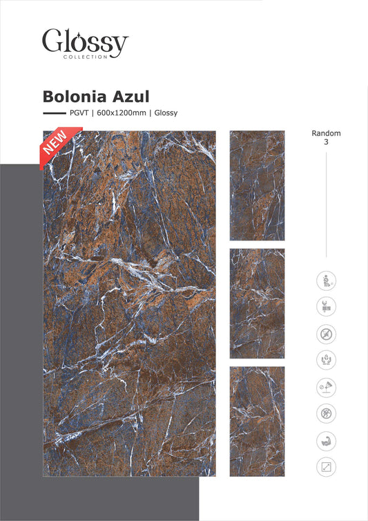 Bolonia Azul (9mm) Large Format Ceramic Slab