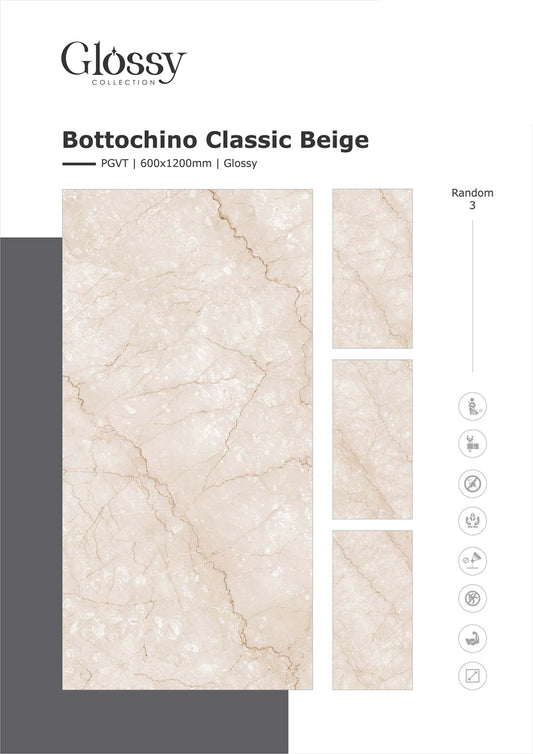 Bottochino Classic Beige (9mm) Large Format Ceramic Slab