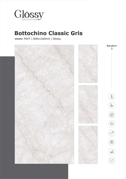 Bottochino Classic Gris (9mm) Large Format Ceramic Slab