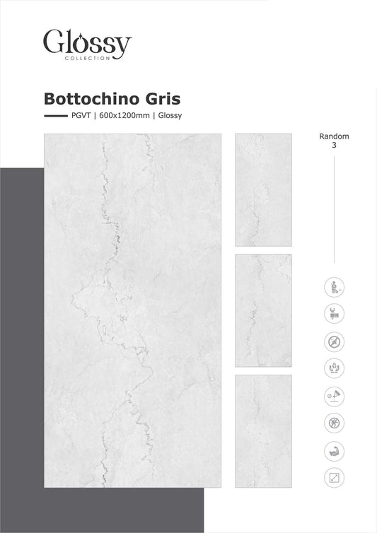 Bottochino Gris (9mm) Large Format Ceramic Slab