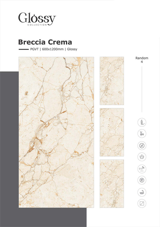 Breccia Crema (9mm) Large Format Ceramic Slab