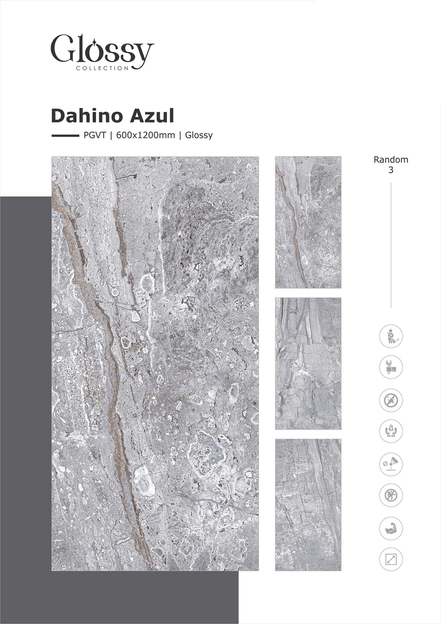 Dahino Azul (9mm) Large Format Ceramic Slab