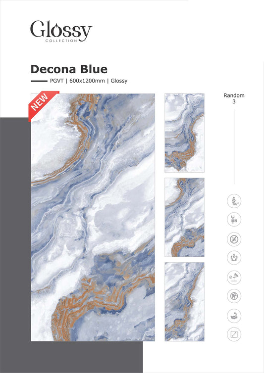 Decona Blue (9mm) Large Format Ceramic Slab