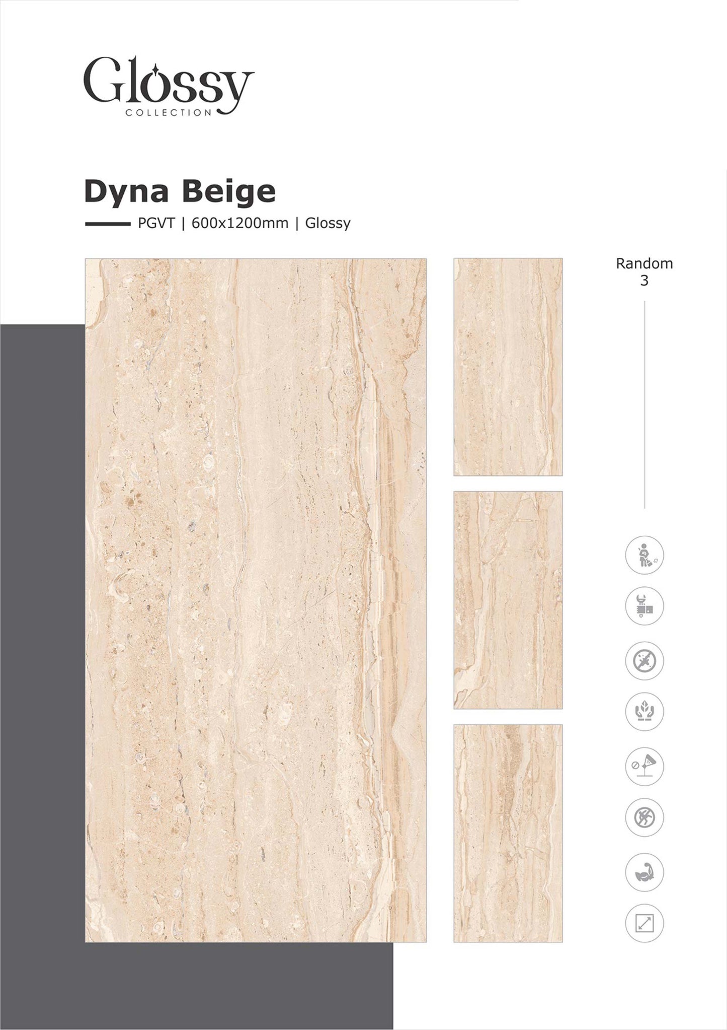 Dyna Beige (9mm) Large Format Ceramic Slab