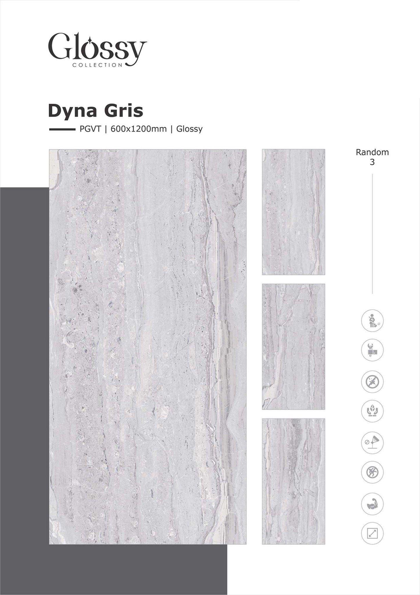 Dyna Gris (9mm) Large Format Ceramic Slab