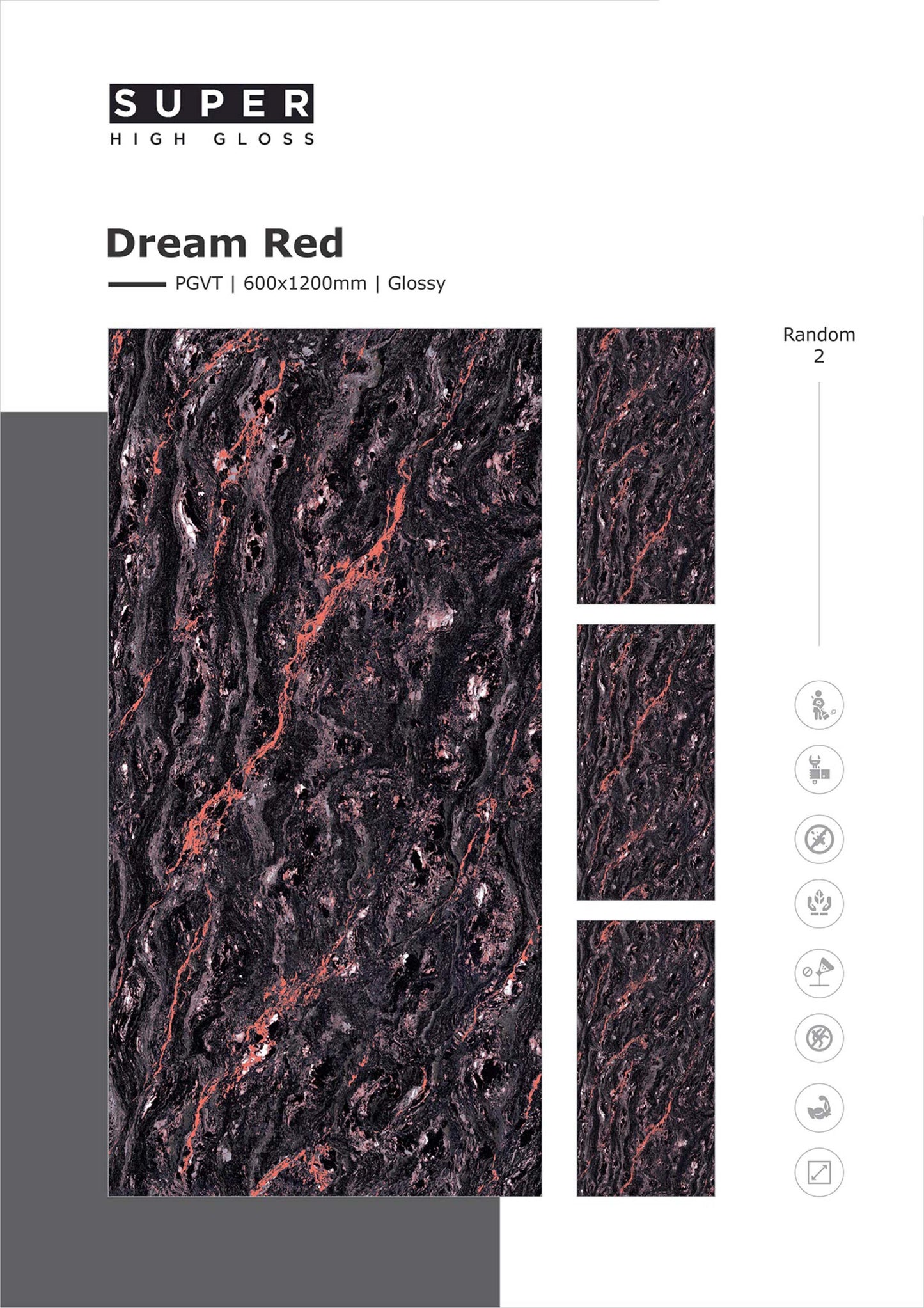 Dream Red Glazed Vitrified Tiles