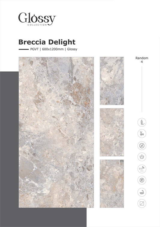 Breccia Delight (9mm) Large Format Ceramic Slab